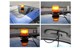 BASE6 MINELUX Beacon, Vacuum Mount, Amber LED / Amber Lens, Medium Height,