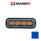 BASE6 4 LED 4W Blue Low Profile Surface Mount Perimeter Light