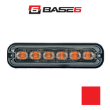 BASE6 6 LED 4W Red Low Profile Surface Mount Perimeter Light