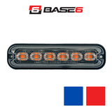 BASE6 6 LED 4W Red/Blue Low Profile Surface Mount Perimeter Light