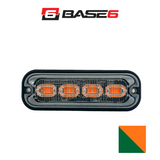 BASE6 4 LED 4W Amber/Green Low Profile Surface Mount Perimeter Light