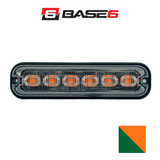 BASE6 6 LED 4W Amber/Green Low Profile Surface Mount Perimeter Light