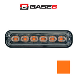 BASE6 6 LED 4W Amber Low Profile Surface Mount Perimeter Light