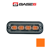 BASE6 4 LED 4W Amber Low Profile Surface Mount Perimeter Light