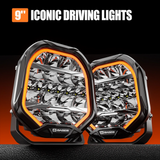 Hex Series 9"Driving Lights - Single