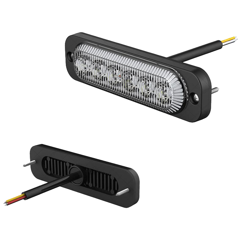 BASE6 4 LED 4W Red Low Profile Surface Mount Perimeter Light