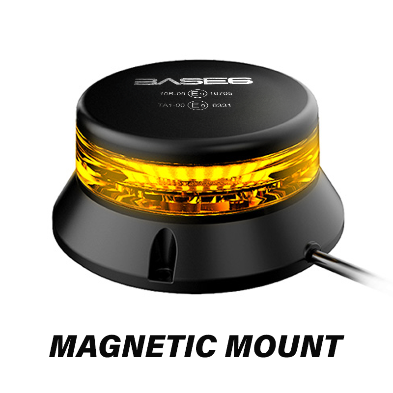 BASE6 Amber Low Profile Magnetic Mount Beacon