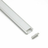 BASE6 Black Surface Mount 2m Aluminium LED Strip Extrusion