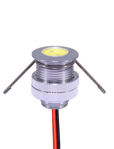 BASE6 Flush Mount LED Bolt - Red, 3W, 16mm, With Lens