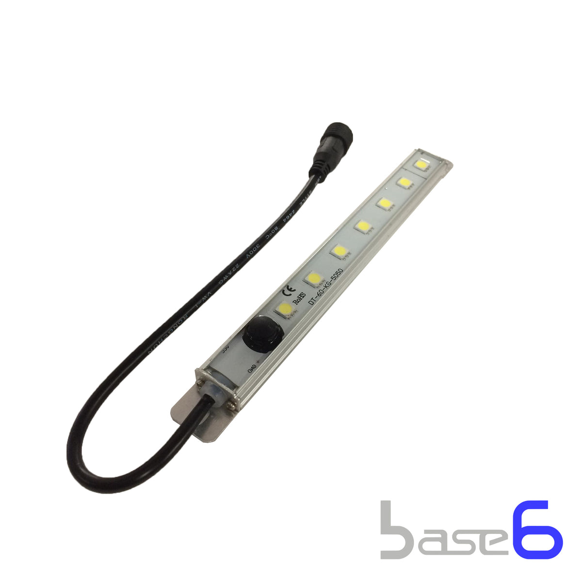 BASE6 150mm Single Colour LED Rigid Strip Light White with Switch