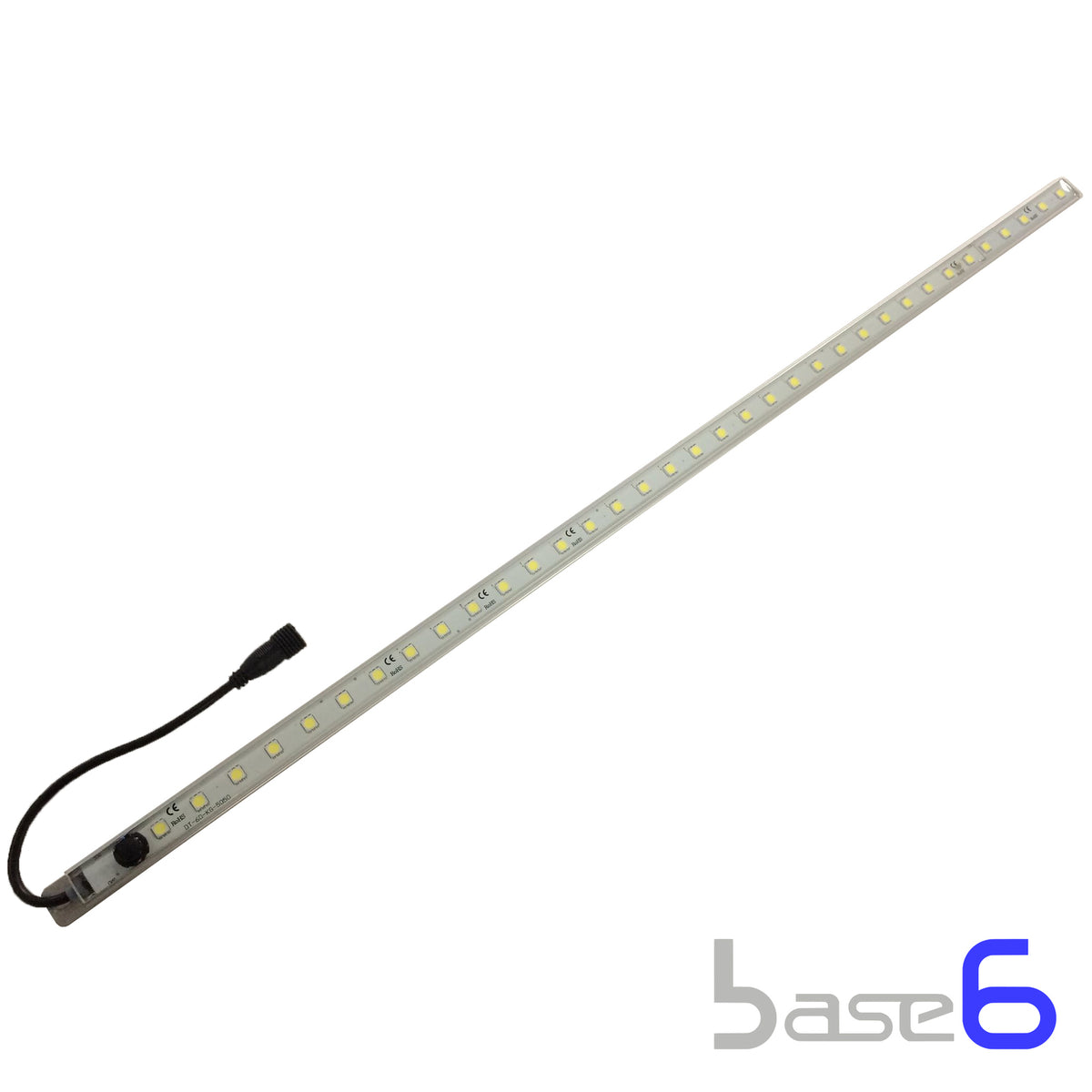 BASE6 600mm Single Colour LED Rigid Strip Light White with Switch