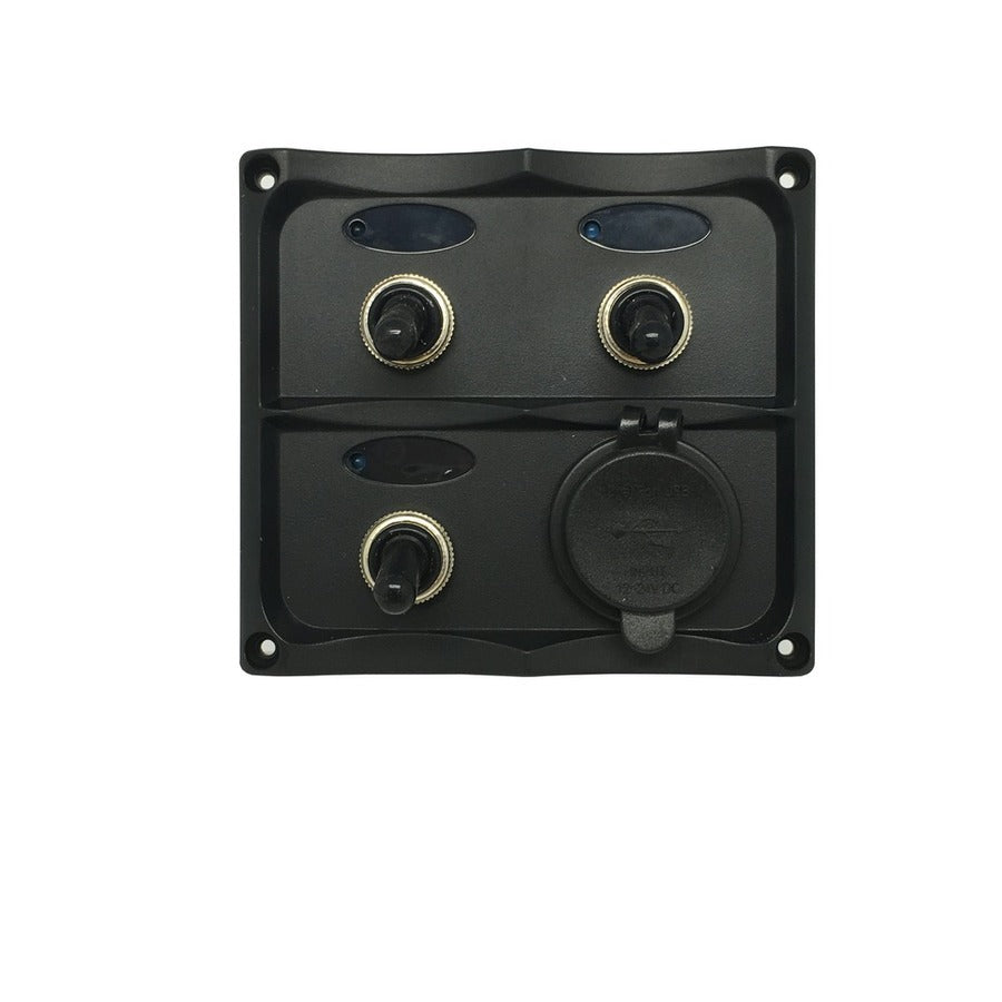 BASE6 3 Switch Panel with Dual USB 4.2A