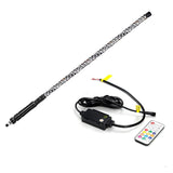 BASE6 Pair LED Whip Antennas - RGB 4ft